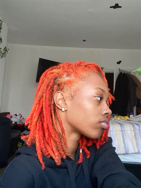 red and orange locs|can you dye starter locs.